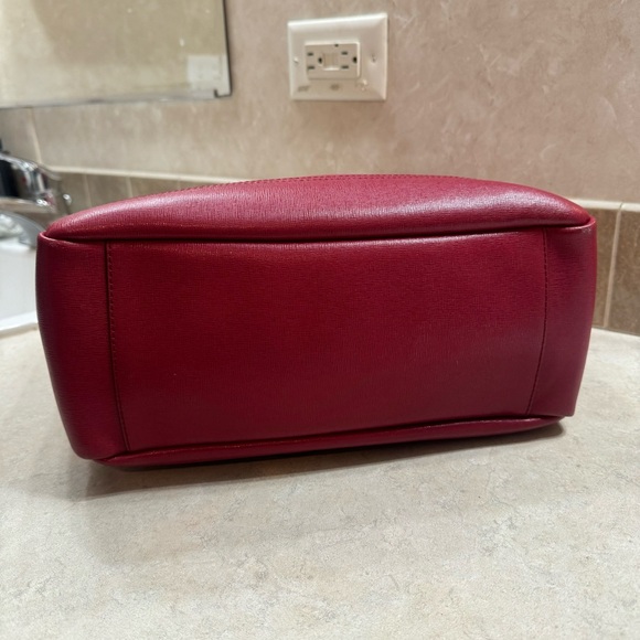 NEW Burgundy Coach Saffiano Leather City Tote Bag - Picture 8 of 16